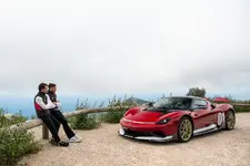 Nyck de Vries and Edoardo Mortara with  Automobili Pininfarina Battista.webp