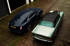 ROLLS-ROYCE SPECTRE BESIDE A 1965 ROLLS-ROYCE SILVER CLOUD COUPÉ IN ONE OF LONDON'S MOST DESIRABLE DISTRICTS